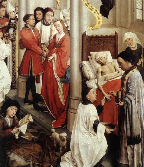 WEYDEN, Rogier van der Seven Sacraments Altarpiece oil painting picture